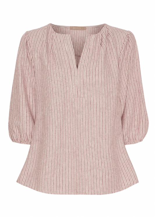 rosa bluse med striper