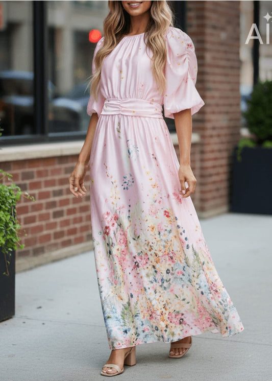 Abina albus satin dress