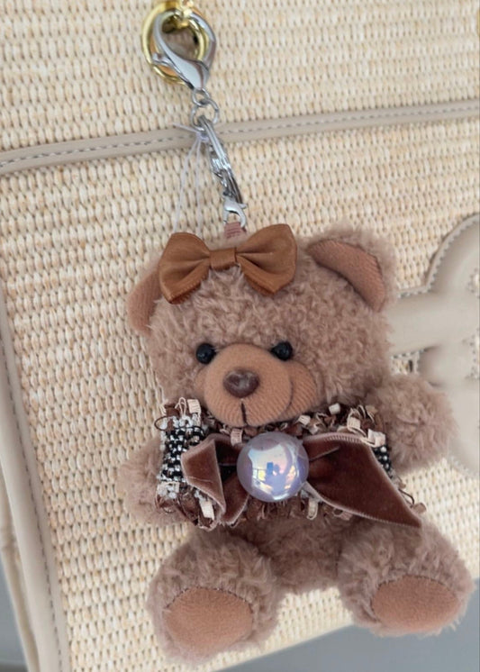 Brun veskepynt bamse