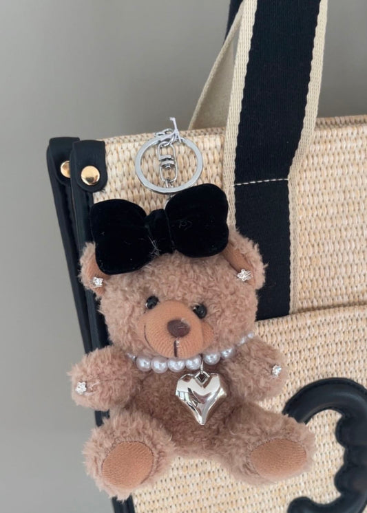 Veskepynt bamse svart