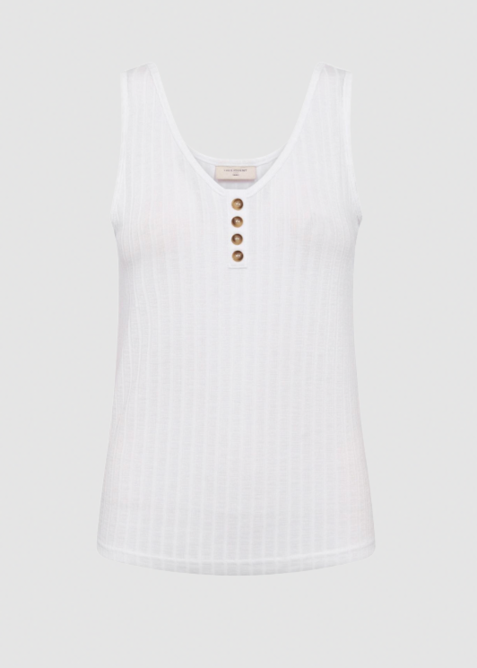 Hvit singlet med knapper