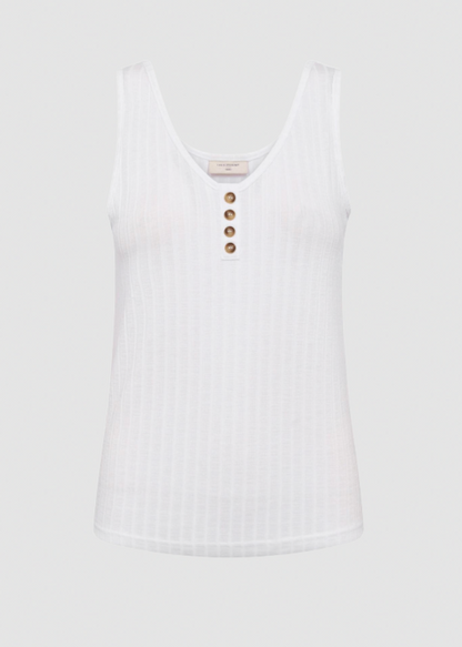 Hvit singlet med knapper