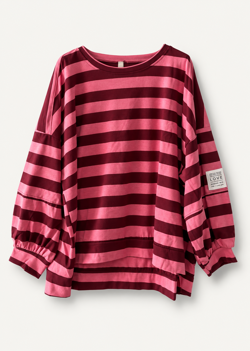 Striped college sweater