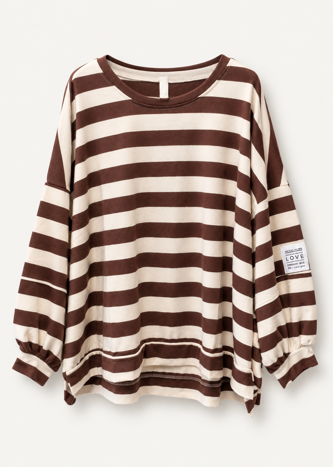 Striped college sweater