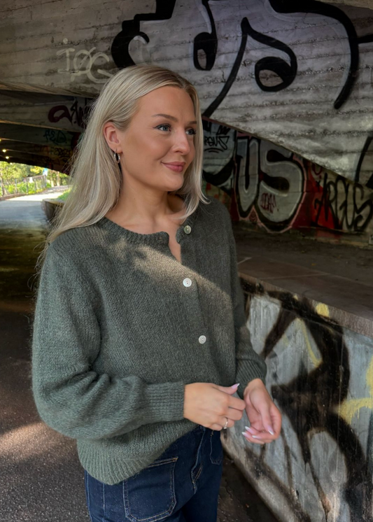 Grønn cardigan