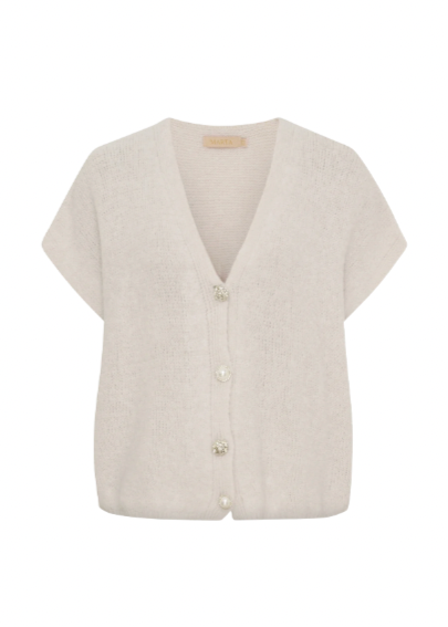 Beige vest med knapper