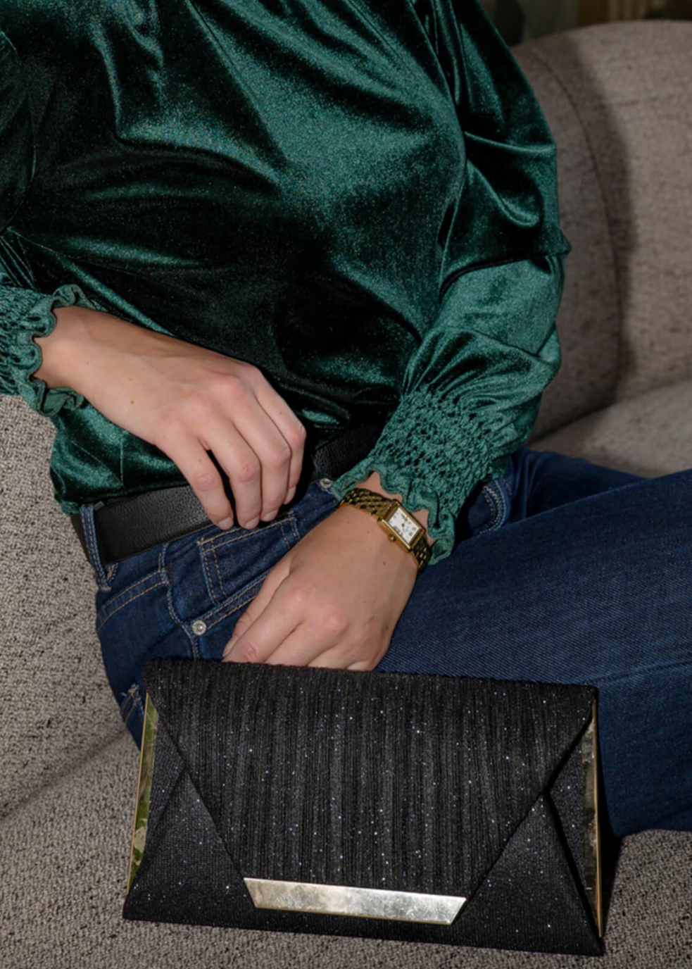 Svart clutch
