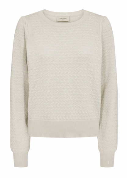 Beige langermet genser