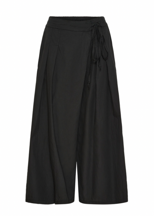 Svarte bukser med knyting