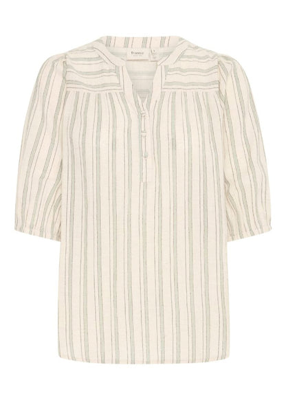 Bluse med grønne striper