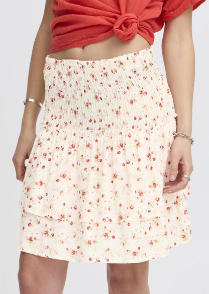 Skjørt med smock og blomster