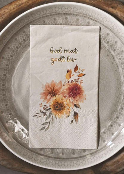 Servietter med tekst