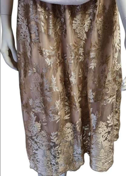 Skjørt med gullfarger