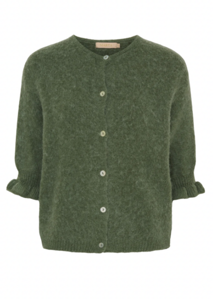 Grønn cardigan med knapper