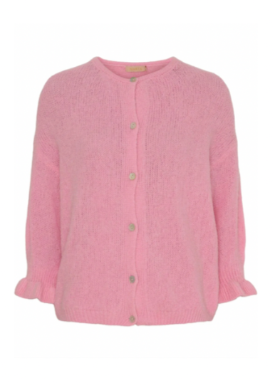Lyserosa cardigan med knapper