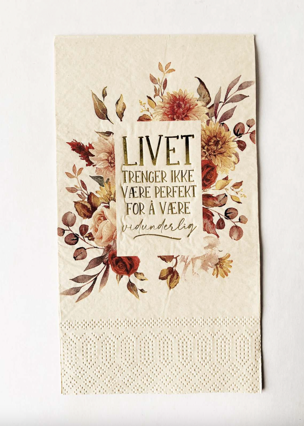 Servietter med tekst