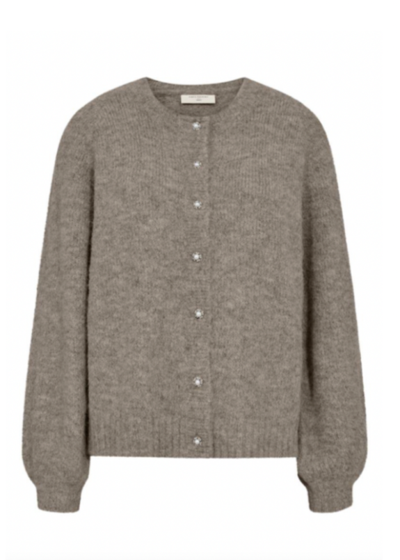 Beige cardigan med lekre knapper
