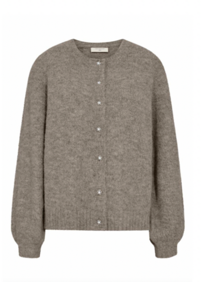 Beige cardigan med lekre knapper