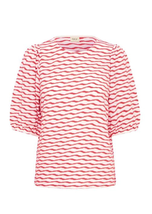 rosa topp med bølgete mønster