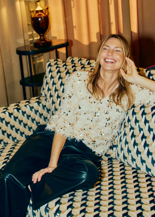 Topp med lekre paljetter