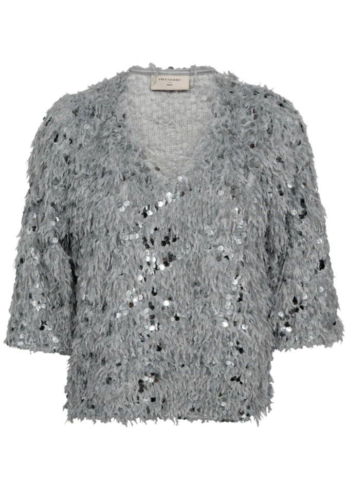 Sølv topp med lekre paljetter