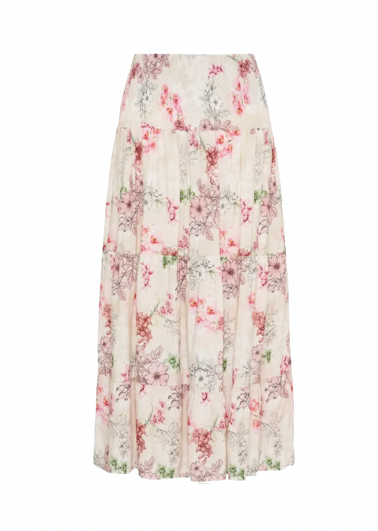 Maxiskjørt med smock og lekkert mønster