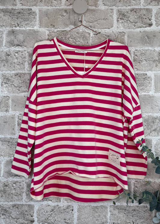 Stripete langermet genser