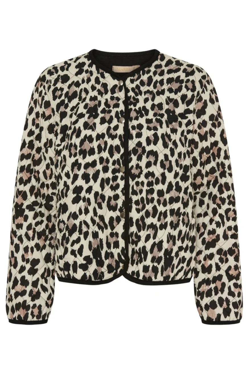 Leopard jakke med knapper