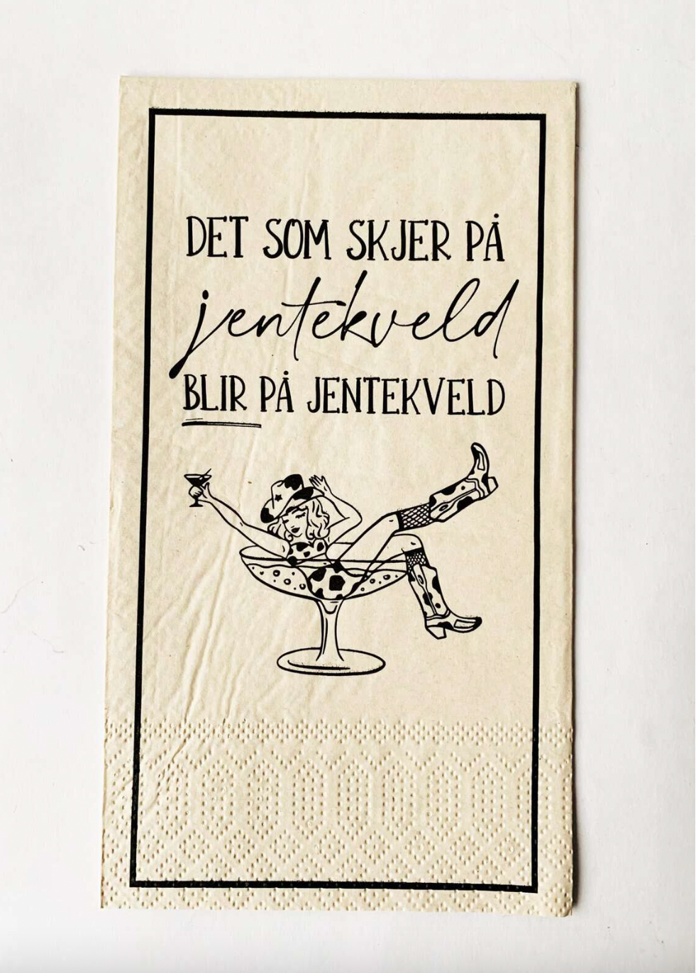 serviett med tekst