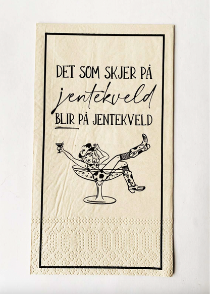 serviett med tekst