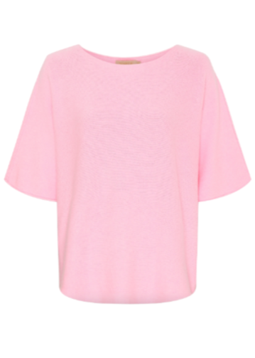 Rosa genser med 3/4 ermer