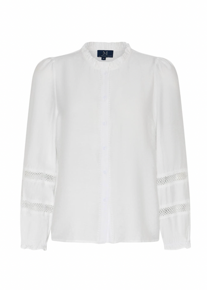 Hvit skjorte med blonder