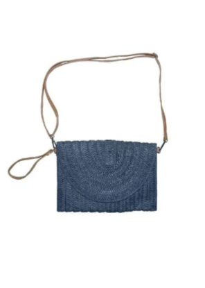 Blå veske clutch