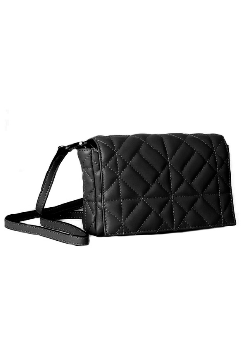 Svart waffel clutch veske