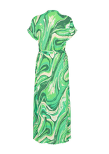 Last inn bildet i Galleri-visningsprogrammet, Lang mønstre grønn kjole
