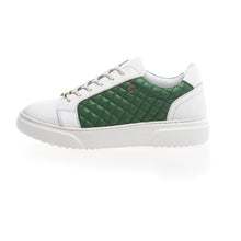 Last inn bildet i Galleri-visningsprogrammet, Grønne og hvite sneakers i skinn
