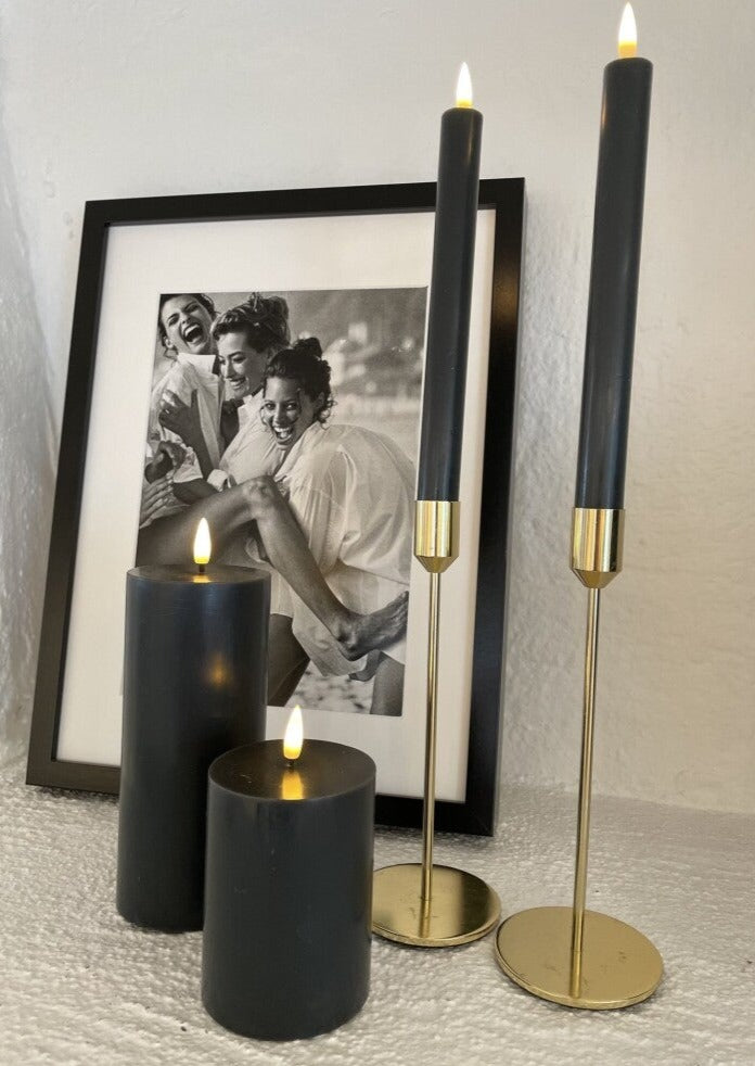 LEDlys9cm mørk grå