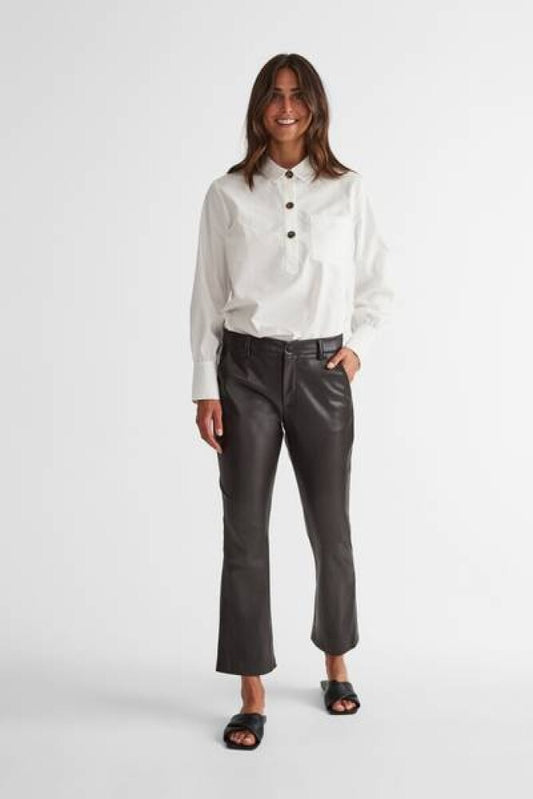 Lea ankel pants imitert skinn