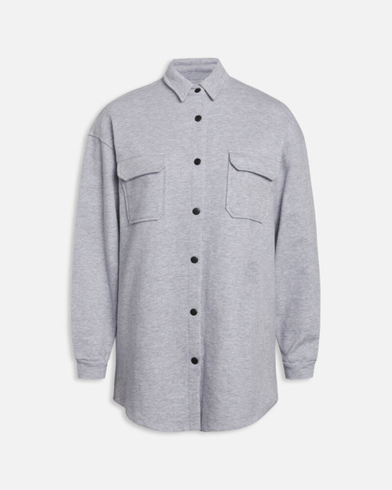 Oversized grå skjortejakke